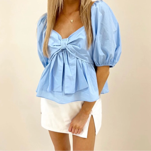 Cute BabyDoll Top in Blue size medium! - Picture 3 of 4